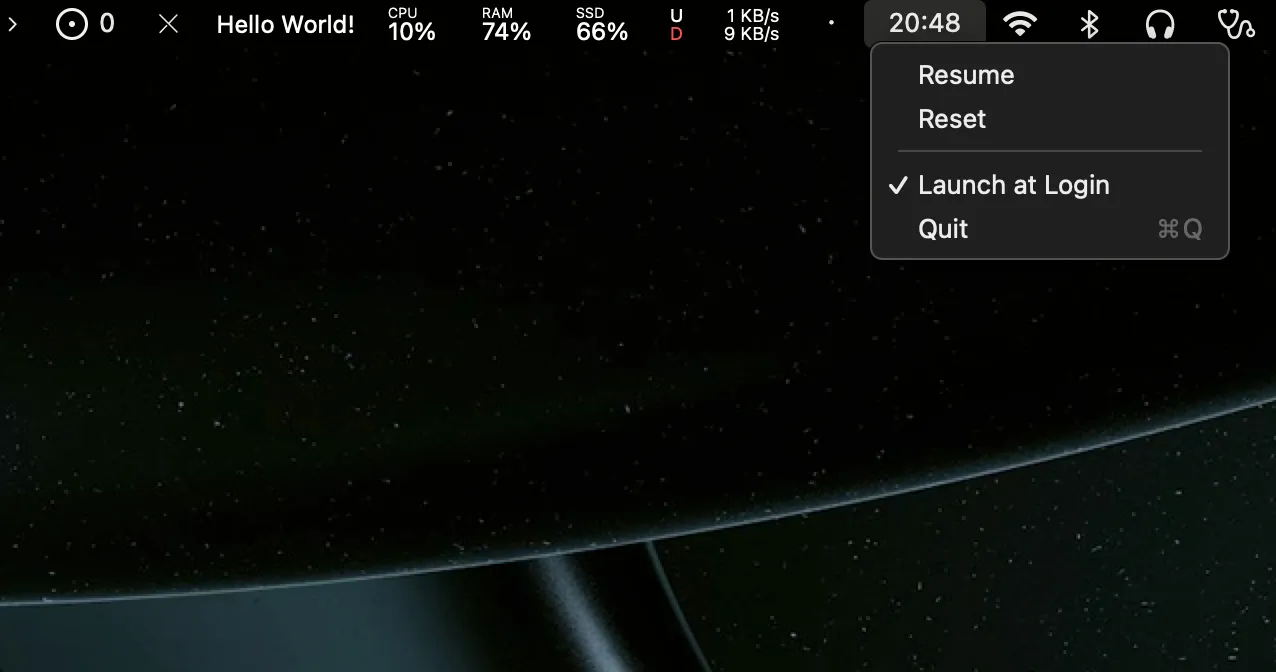 CountUp screenshot showing the app interface