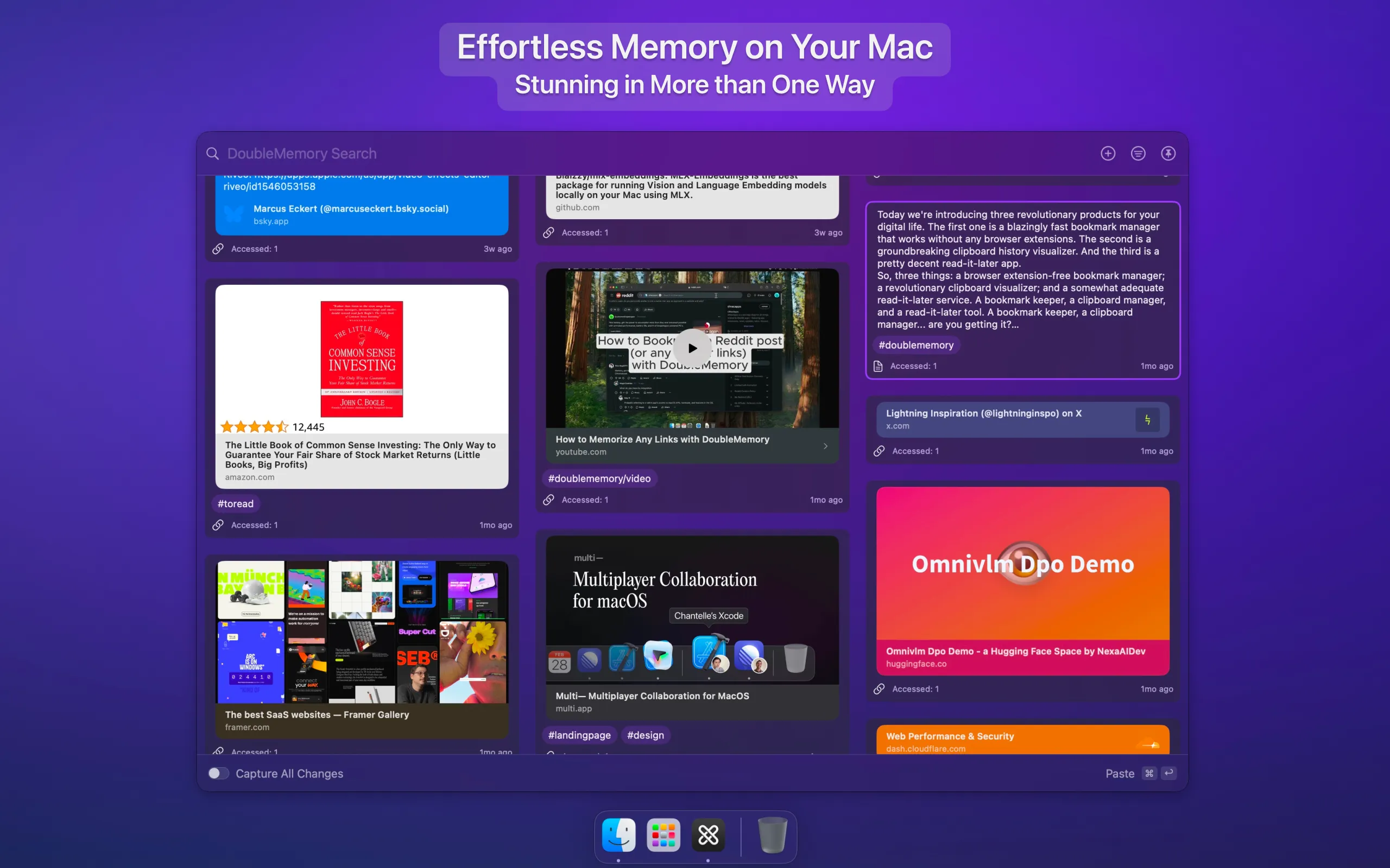 DoubleMemory screenshot showing the app interface