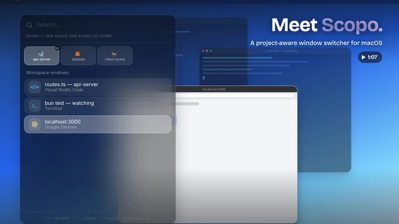 Scopo menubar app preview