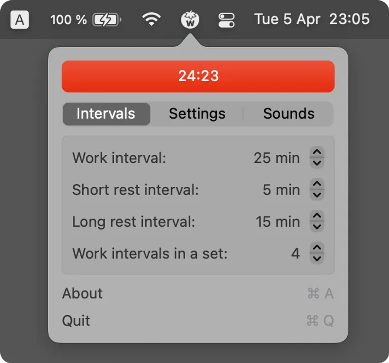 TomatoBar menubar app preview