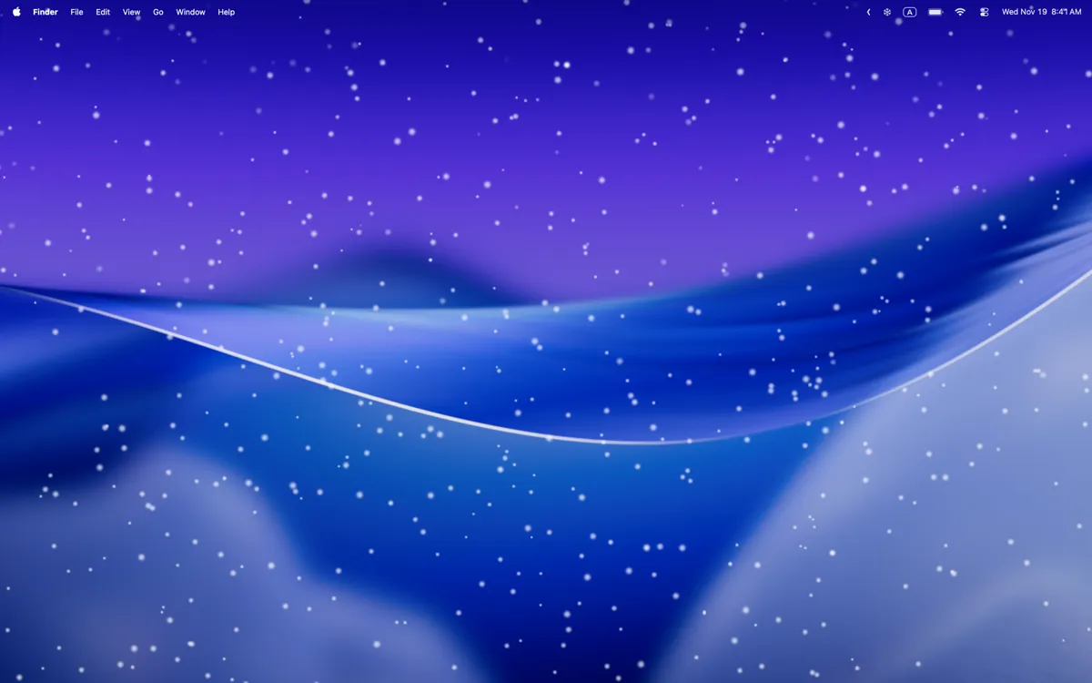 Let It Snow Desktop screenshot showing the app interface