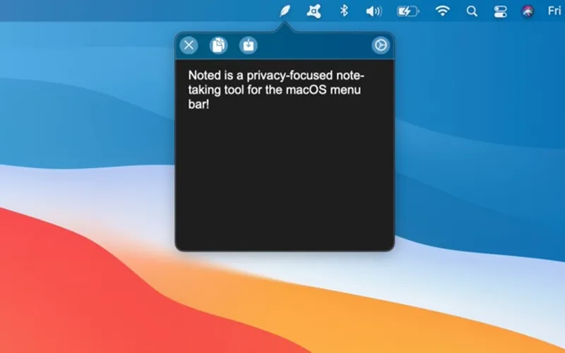 Noted menubar app preview