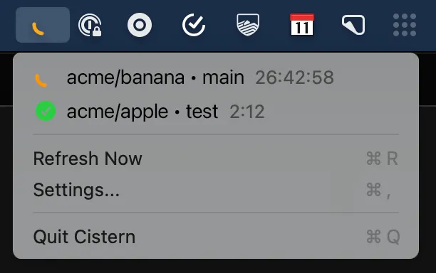 Cistern screenshot showing the app interface