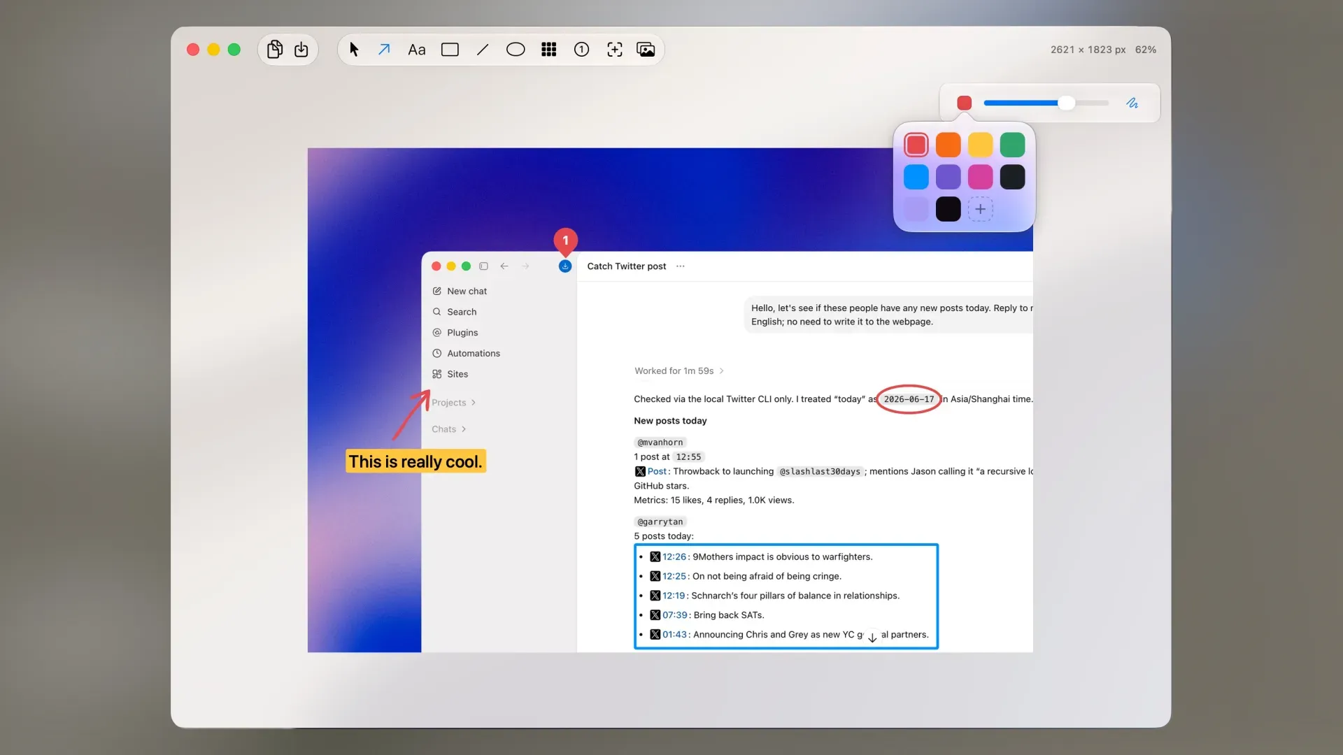 Minshot screenshot showing the app interface
