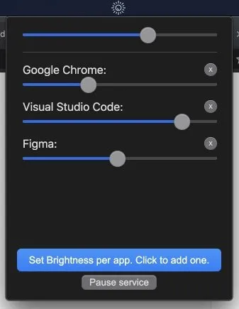 Auto Brightness screenshot showing the app interface