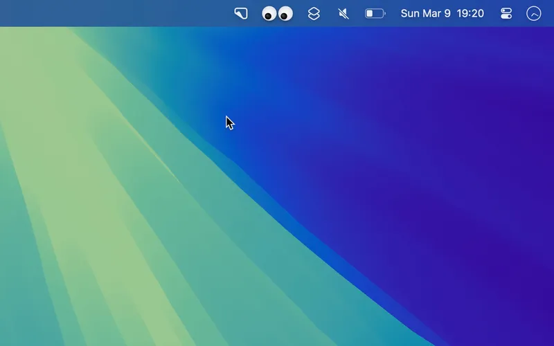Googly Eyes menubar app preview