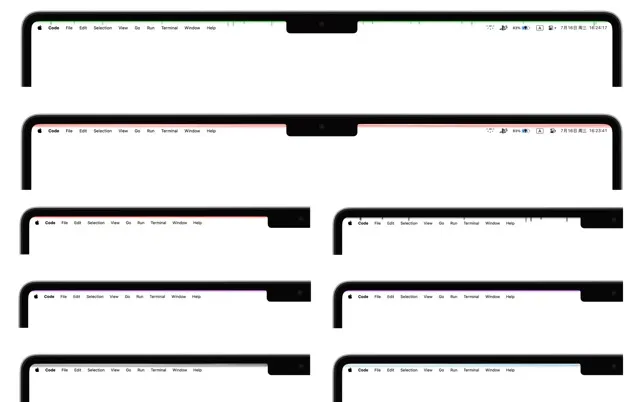 HaloStrip screenshot showing the app interface