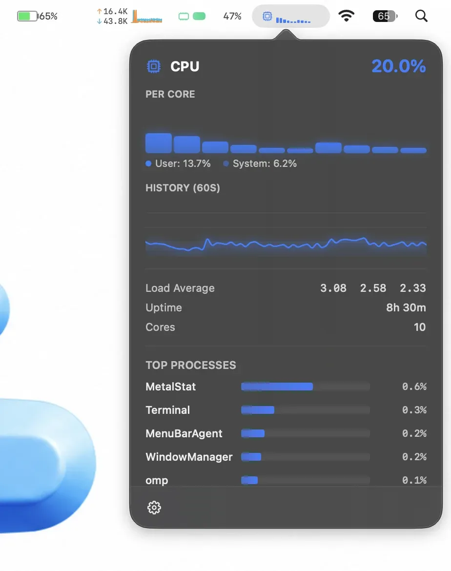 MetalStat screenshot showing the app interface