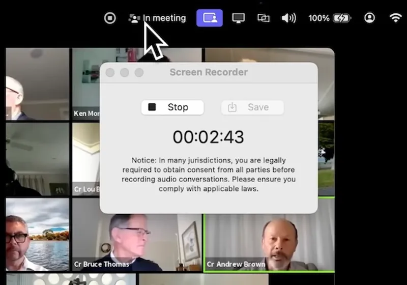 MeetingMenu menubar app preview