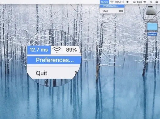 SimplePing screenshot showing the app interface
