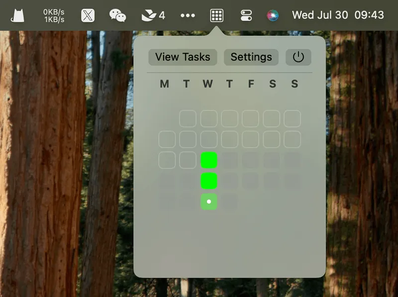 Tasktile menubar app preview