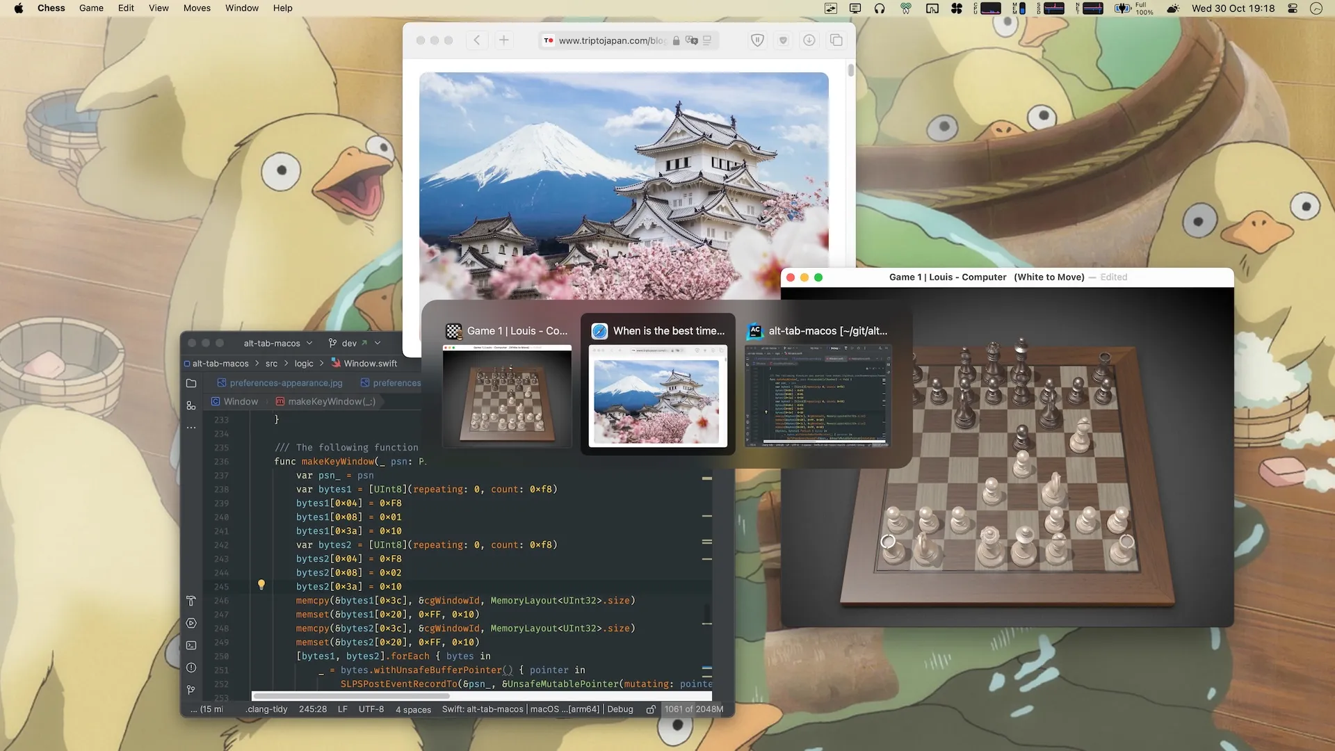 AltTab screenshot showing the app interface