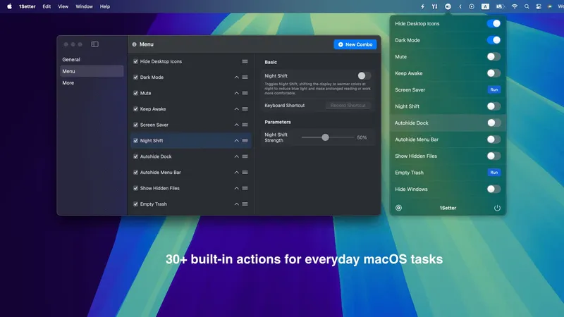 1Setter menubar app preview