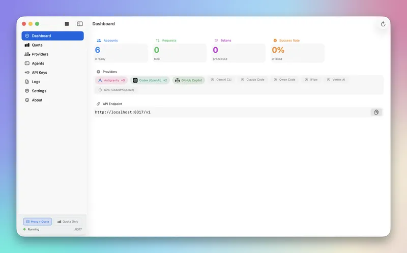 Quotio menubar app preview