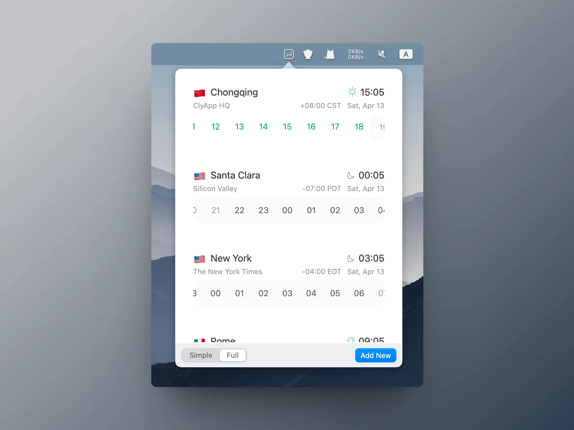 Zonerly screenshot showing the app interface