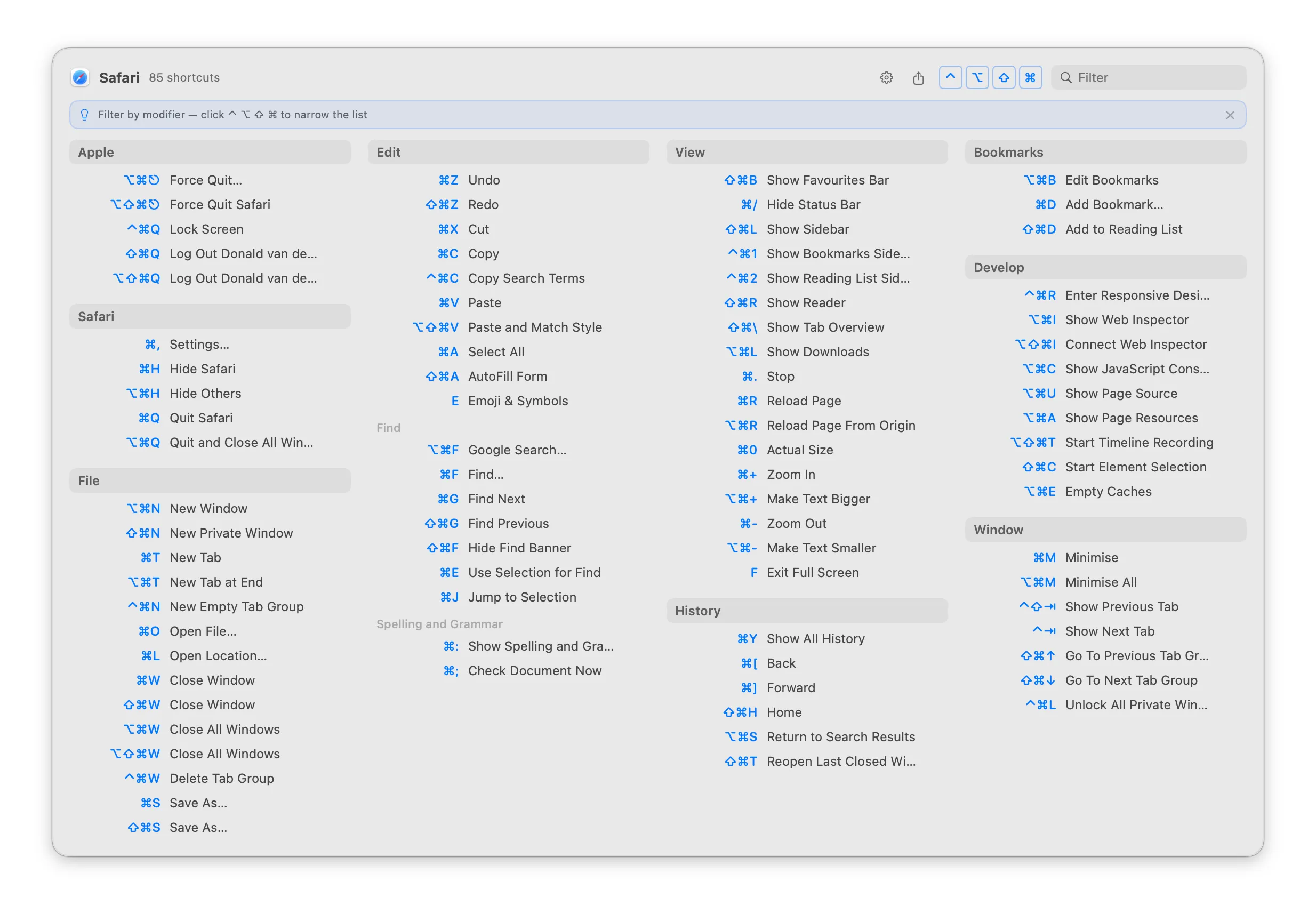 KeyMinder screenshot showing the app interface