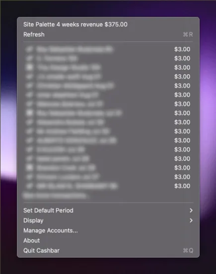 CashBar screenshot showing the app interface