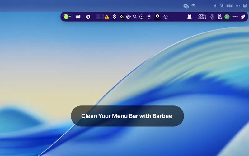 Barbee menubar app preview