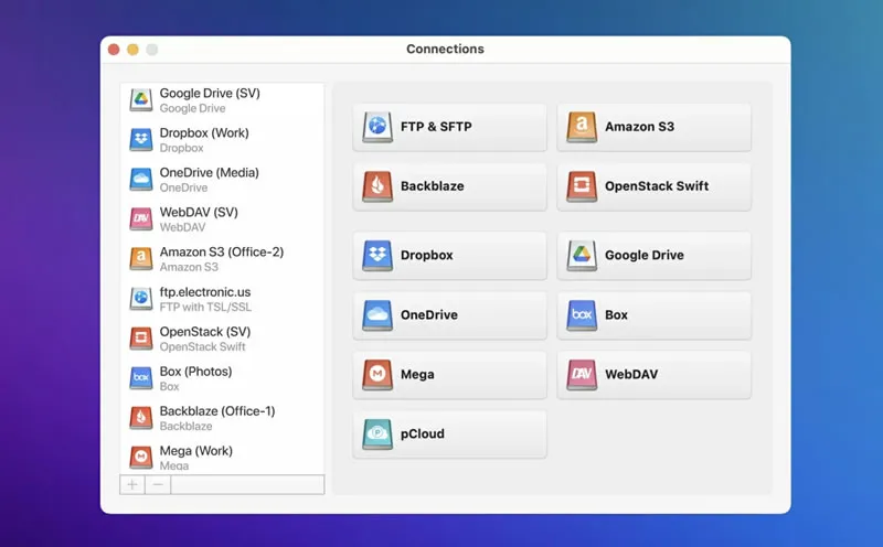 CloudMounter menubar app preview