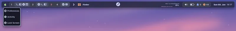SketchyBar menubar app preview