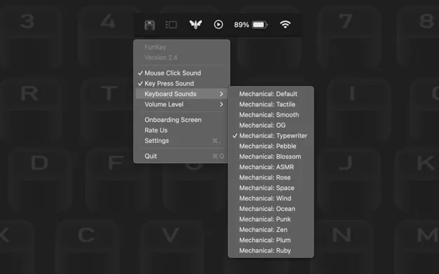 FunKey screenshot showing the app interface