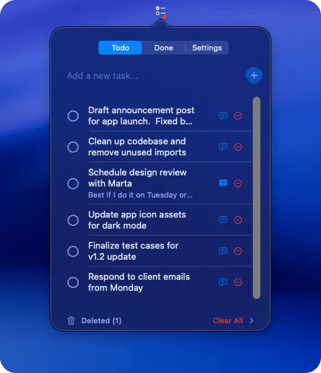 HyggeTodo screenshot showing the app interface