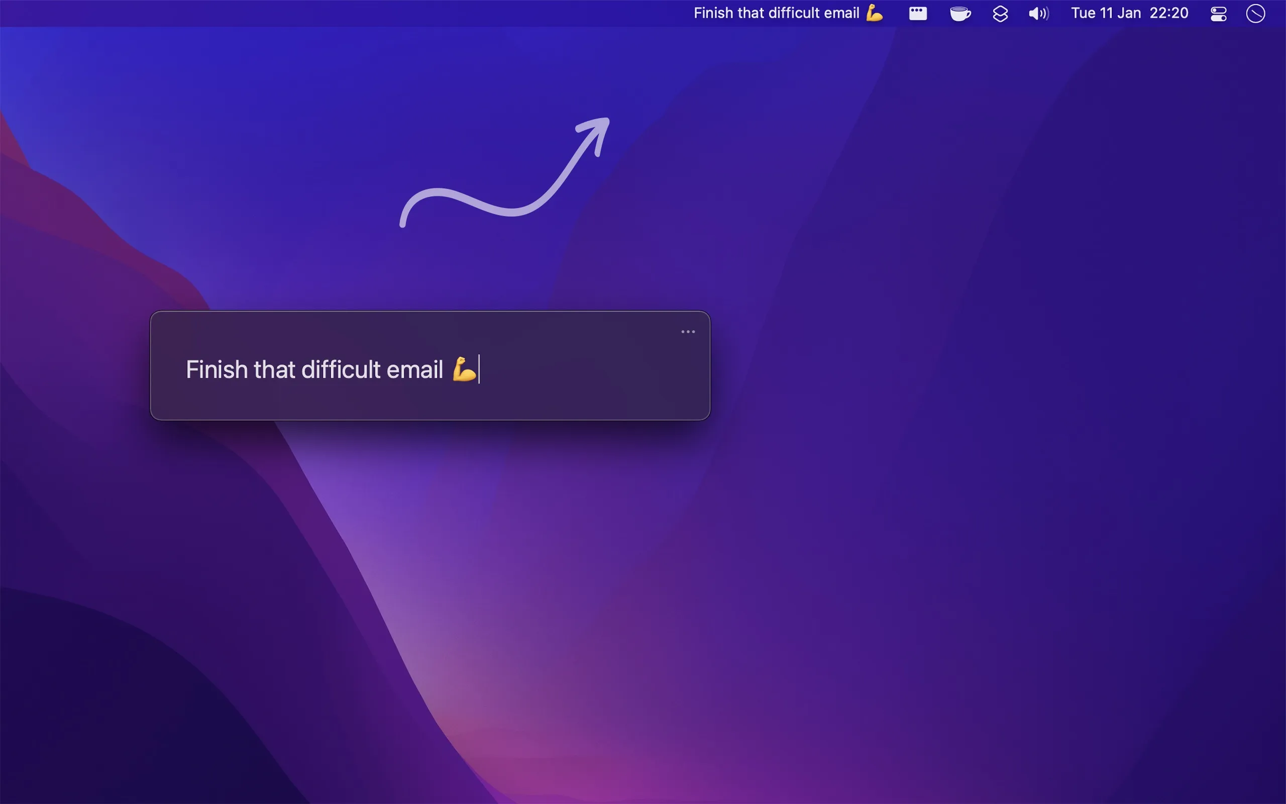 One Thing screenshot showing the app interface