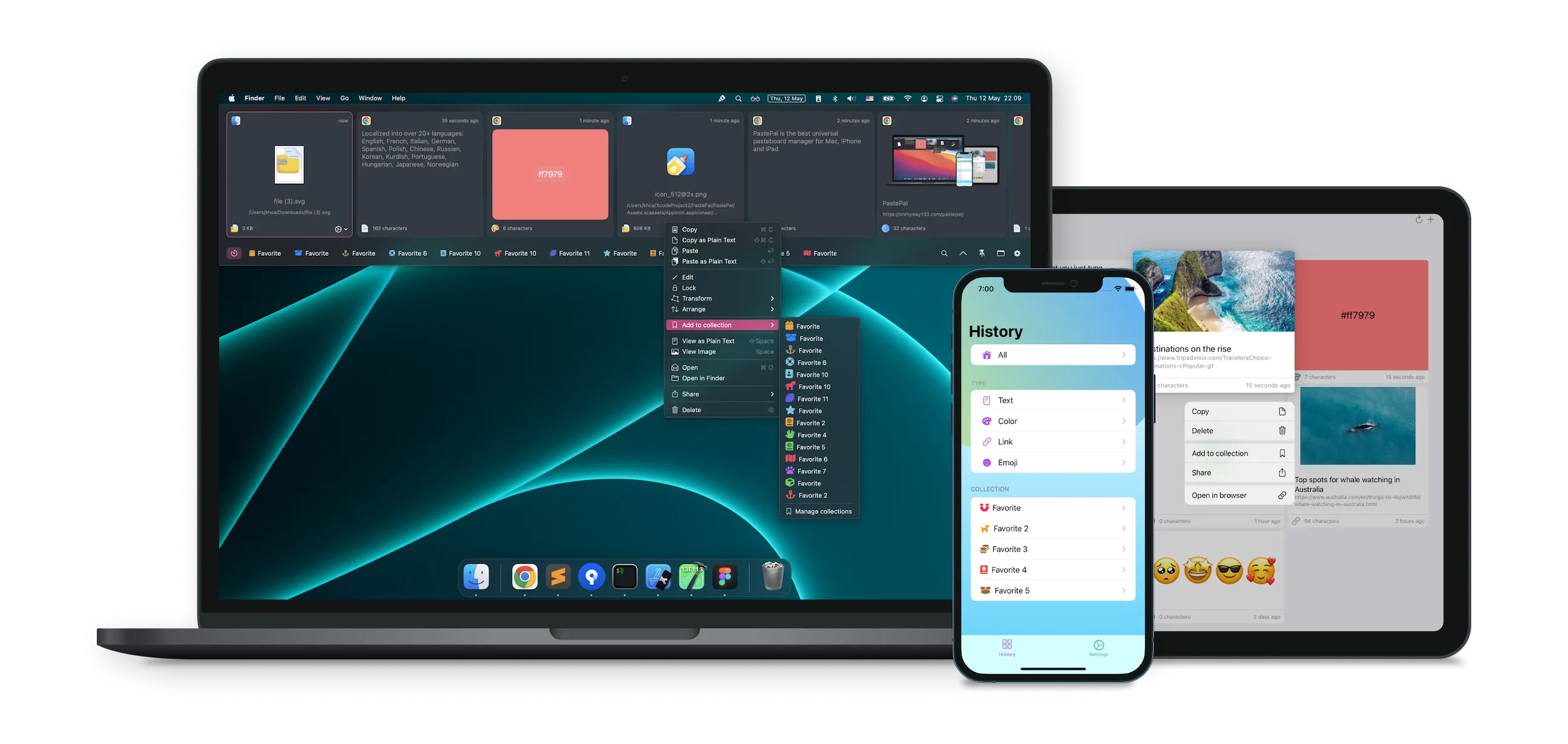 PastePal screenshot showing the app interface