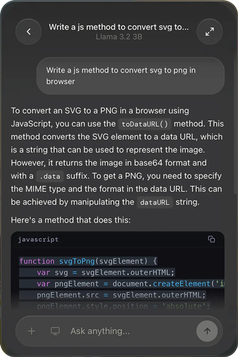 Sidekick menubar app preview