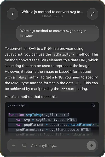 Sidekick screenshot showing the app interface