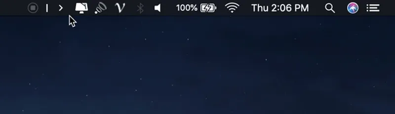 Hidden Bar menubar app preview
