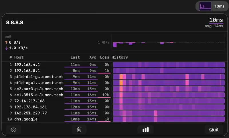 TraceBar menubar app preview