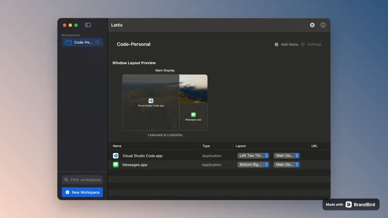 Lattix menubar app preview