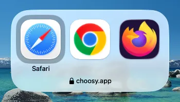 Choosy screenshot showing the app interface