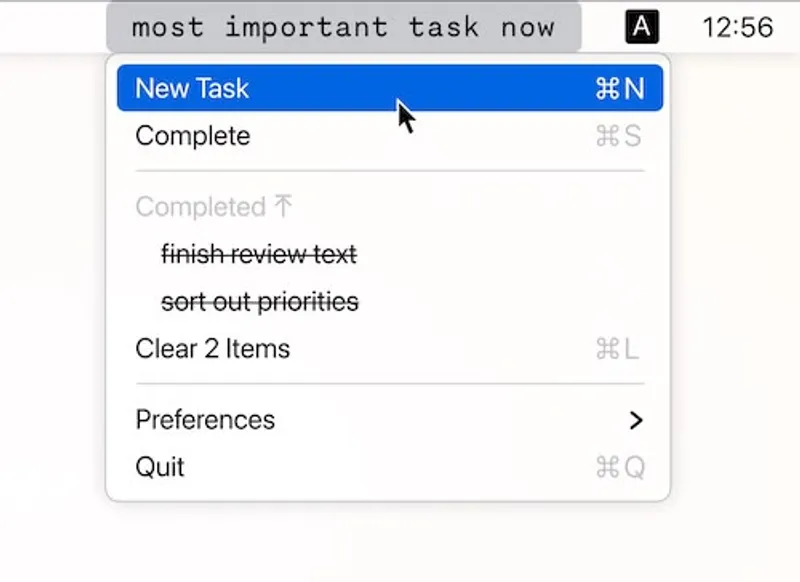 Redline menubar app preview