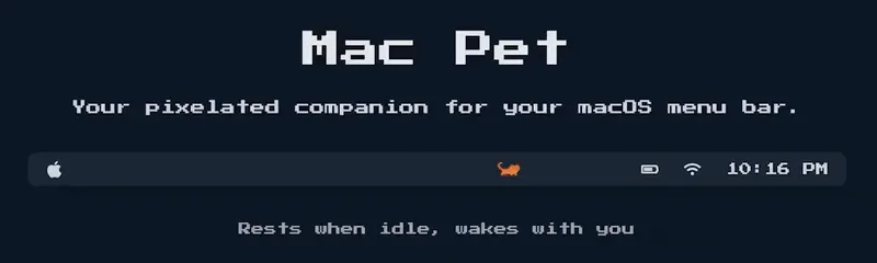 Mac Pet menubar app preview