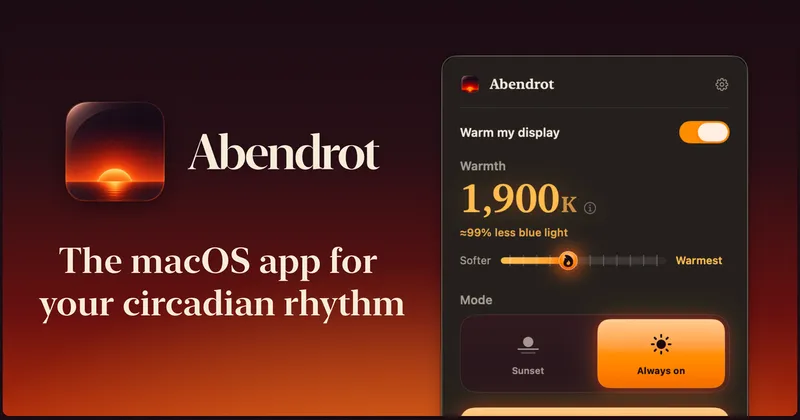Abendrot menubar app preview