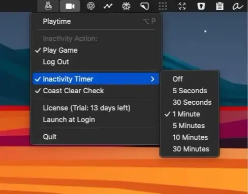 Peace screenshot showing the app interface