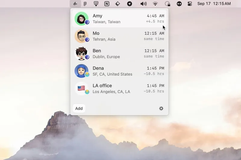 There menubar app preview