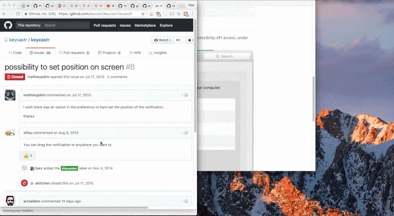 KeyCastr menubar app preview